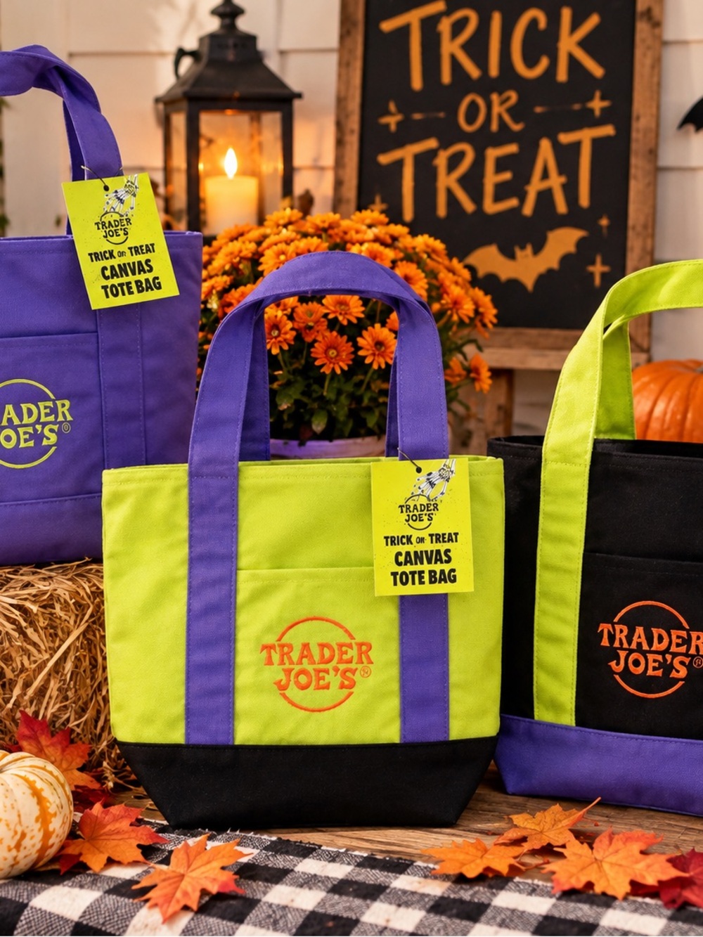 Trader Joeโs 2026 Halloween Mini Totes. Tags still on! ๐